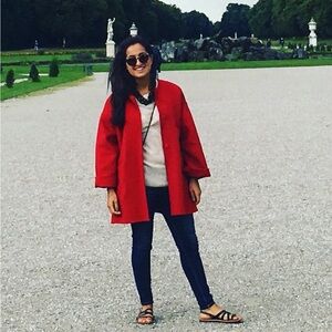 Oversized Women's Zara Red Jacket